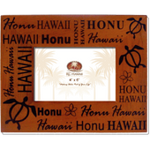 Hawaiian Honu Hawaii  Wood Photo Frame 4" x 6"