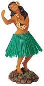 HAWAIIAN Hula Girl in Dancing Pose Dashboard Doll Shaker. Tropical Island Bobble Dolls