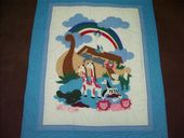 Hawaiian NOAH's ARC Baby Quilt. Infant Crib Bedding Blanket. Tropical Nursery Decor. Wall Hanging