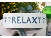Hawaiian RELAX Welcome Sign - Nautical / Coastal Decor - Tiki Decorations - Gifts with Aloha...