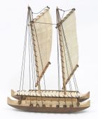 HAWAIIAN SAILING CANOE - SCALED 8" X 11" - Hawaiian Gifts with Aloha...