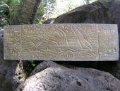 HAWAIIAN SCENE - Wooden Relief Petroglyph Art. Nostalgia Hawaiiana Wood Sign