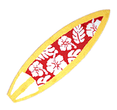 HAWAIIAN Shortboard Surf Board Rug. Surfing theme Surfboard Bath Mat  Tropical Throw Carpet