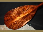 60" Premium AAA Curly Koa Wood Canoe Paddle. Tear Drop Design. Made in Hawaii