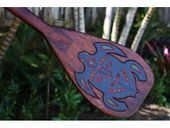 HAWAIIAN TRIBAL TURTLE Paddle.  Nautical / Surfing Decor. Hawaii Gifts with Aloha....