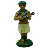 Hula Boy with Ukulele Dashboard Doll
