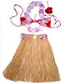 HULA GRASS SKIRT SETS 