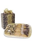 Islands Sweets Gift Set.  DELUXE HAWAIIAN  HOLIDAY GIFTS. Monkey Pod Calabash with gourmet foods.  Special Occasion Gift basket