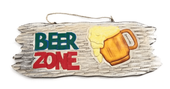 BEER ZONE happy hour  Tiki Bar Sign Hawaiian Style Luau Decor. Gifts with Aloha...