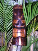KANALOA Tiki Mask. Hawaiian Tiki Wood Carving. Polynesian Statue 