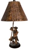 KIM TAYKLOR REESE KEKOA HULA  LAMP. Tropical Hawaiian Hula Dancer Table Light