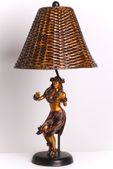 KIM TAYLOR REESE ALOHA HULA LAMP. Tropical Hawaiian Hula Dancer Table Light