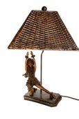 KIM TAYLOR REESE KilaKila HULA GIRL LAMP. Tropical Hawaiian Hula Dancer Table Light