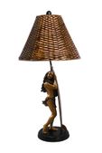 KIM TAYLOR REESE  MOE KAHAKAI HULA LAMP Tropical Hawaiian Hula Dancer Table Light