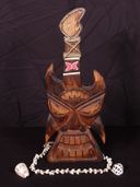 LARGE 16" Hawaiian GUITAR TIKI Mask, Polynesian MUSIC Theme Wall Decor.  Tropical Tiki Decorations