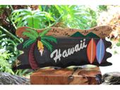 Large 20" HAWAII On the Beach Tiki Bar Sign. Hawaiian Style Luau Decor. Gifts with Aloha...