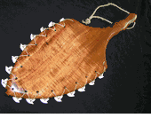 LARGE Hawaiian Premium Koa Dagger. Traditional Shark Tooth Polynesian War Club. Oceanic Art