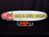 Large HULA GIRL HAWAII Roxy Tiki Art Sign.  Tropical Tiki Decoration.