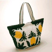 Large Pineapple Patch Hawaiian Style Quilted Hand Bag. Great Gift!