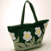 Large Plumeria Hawaiian Style Quilted Hand Bag. Great Gifts!