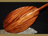 60"  Curly KOA Wood Outrigger Canoe Paddle. Hand Carved Authentic Hawaiian Paddle