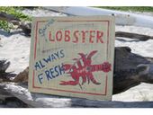 LOBSTER - ALWAYS FRESH Vintage Gourmet Nostalgia Welcome Sign - Weathered Nautical Sign - Coastal / Beach Decor - Gifts with Aloha...