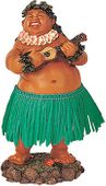 Local Island Boy with ukulele Hula Doll. Hawaiian Dancing Bobble Nodder. Dashboard Shaker.