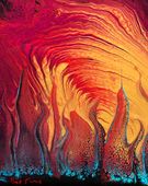 Madame Pele's Cathedral I - Art Print on Metal - 8" x 10" Volcano Lava Art 