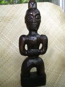MAORI Teko Teko Tiki Statue Pacific Carving. Original Sculpture: Hawkes Bay Museum, New Zealand