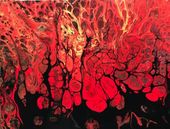 Molten Rock - 11" x 14" Acrylic Painting. Made in Hawaii. SOLD