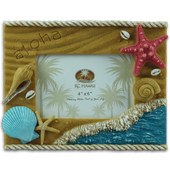 4 x 6 Sea Shells  Hawaiian Photo Frame