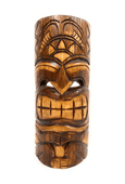 12" HAPPINESS Health  Chief Tiki Mask  - Tiki Hand Carved Wood