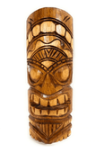 12" OCEAN Tiki Mask  - Hand Carved Wood - Antique Finish