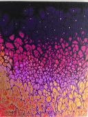 Night Blooming Flowers - 8" x 10" Acrylic Painting on Canvas. Made in Hawaii - SOLD