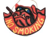 NO SMOKING" PIRATE DOG SIGN 14" - PIRATE DECOR