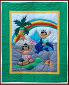 OCEAN PLAYGROUND Hawaiian Baby Quilt. Tropical Nursery Decor. Gifts with Aloha...