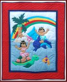 OCEAN PLAYGROUND Hawaiian Baby Quilt. Tropical Nursery Decor. Gifts with Aloha...