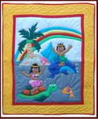 OCEAN PLAYGROUND Hawaiian Baby Quilt. Tropical Nursery Decor. Gifts with Aloha...