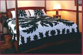PALOLO Hand Quilted Bedspread. Hand Stiched Hawaiian Quilt. Tropical Bedroom Decor