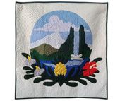 Paradise Falls Hawaiian Style Quilted Wall Hanging