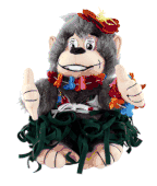 Party Girl "Miki" Plush Toy. Maui Monkey Soft Stuffed Animal. Hawaiian Gifts for Kids