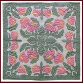 PINK ANTHURIUM Classic Quilted Wall Hanging. Hand Made Traditional Hawaiian Quilt. Tropical Island Wall Decor