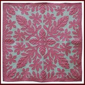  Pink BIRD OF PARADISE Classic Quilted Wall Hanging. Hand Made Traditional Hawaiian Quilt. Tropical Island Wall Decor