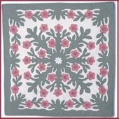 Pink Plumerias Classic Quilted Wall Hanging. Hand Made Traditional Hawaiian Quilt. Tropical Island Wall Decor