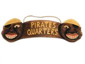PIRATES QUARTERS Tiki Sign. South Seas Tropical Decor - 24"
