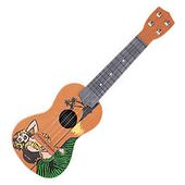 Play and Sound like a pro!! Hawaiian Vintage Hula Girl SMART UKULELE.  Hawaiian Luau Party Supplies /  Tiki Decorations / Gifts / Favors 