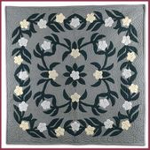PLUMERIA LEI Classic Quilted Wall Hanging. Hand Made Traditional Hawaiian Quilt. Tropical Island Wall Decor