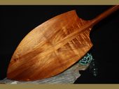 PREMIUM Alii Warrior Solid Curly KOA Wood  Paddle. -  Ripple effect -  Made in Hawaii