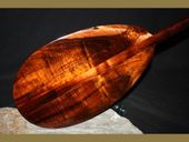 60" PREMIUM AAA Curly KOA WOOD Outrigger Canoe Paddle. Made in Hawaii