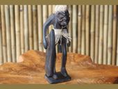 Primitive Waikiki Surf Tiki Dude on the Beach. Hawaiiana Carving. Hawaiian Gifts with Aloha